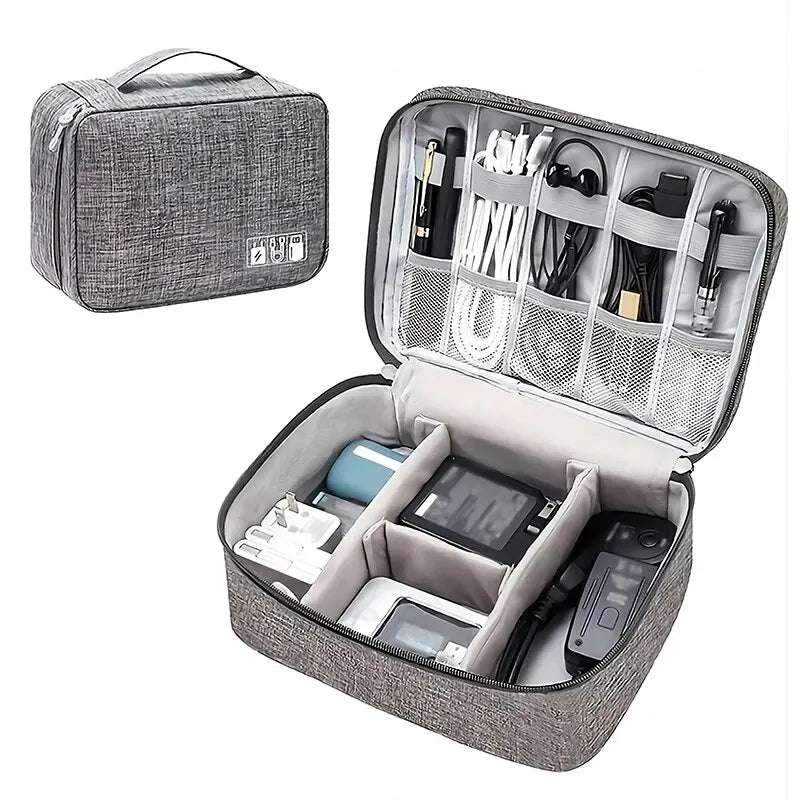 Waterproof Cable Storage Bag Travel Electronic Organizer