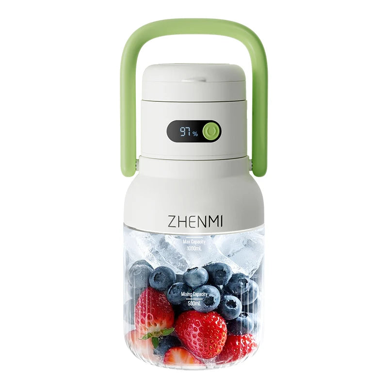 Chombo cha Portable Juicer USB C Kinachoweza Kuchajiwa tena cha 33oz popote ulipo