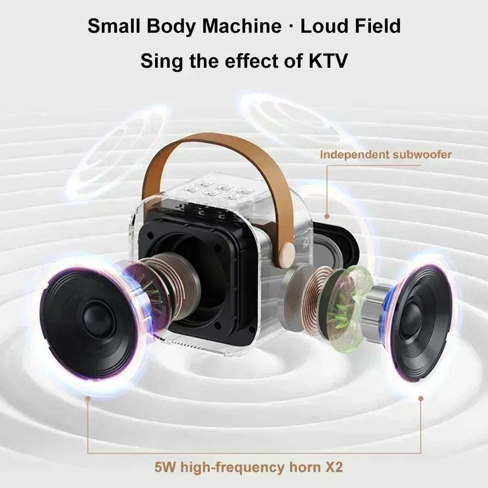 Bluetooth Karaoke Machine K12 Portable PA For Family Mics