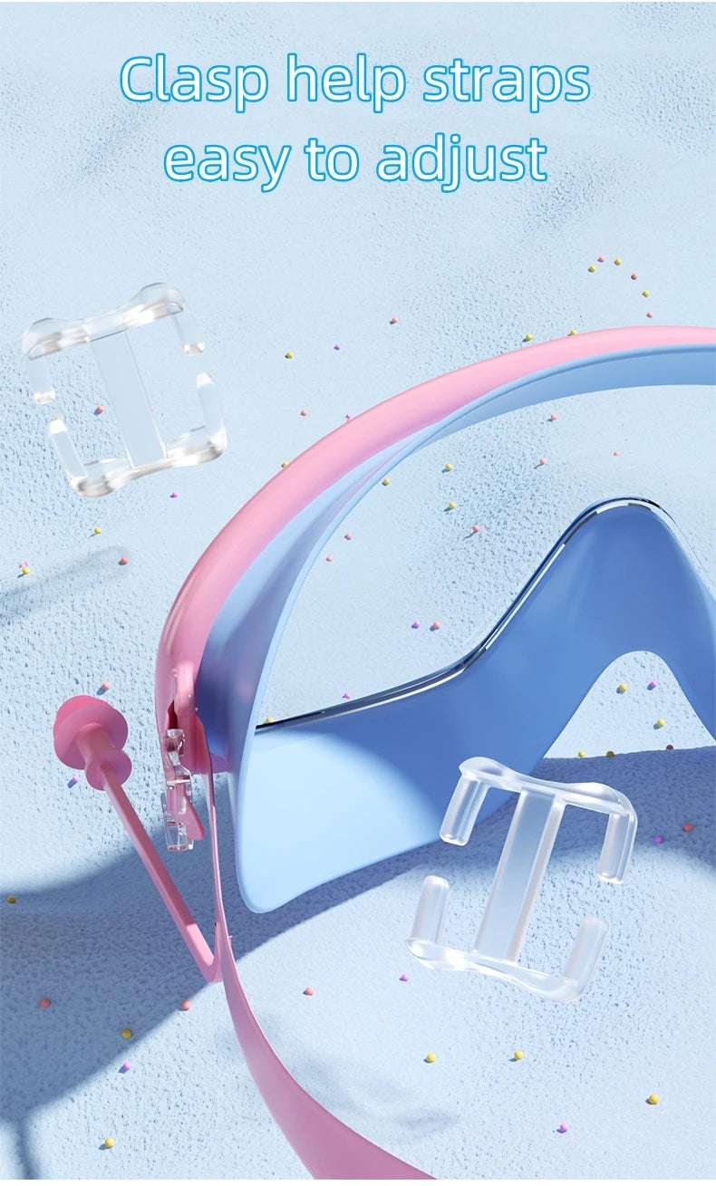 Kids Swimming Goggles Big Frame HD View Anti Fog Waterproof