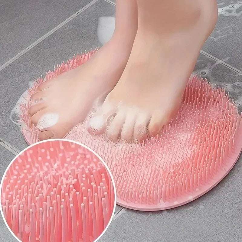 Silicone Bath Brush Non Slip Exfoliating Foot Spa Mat Home