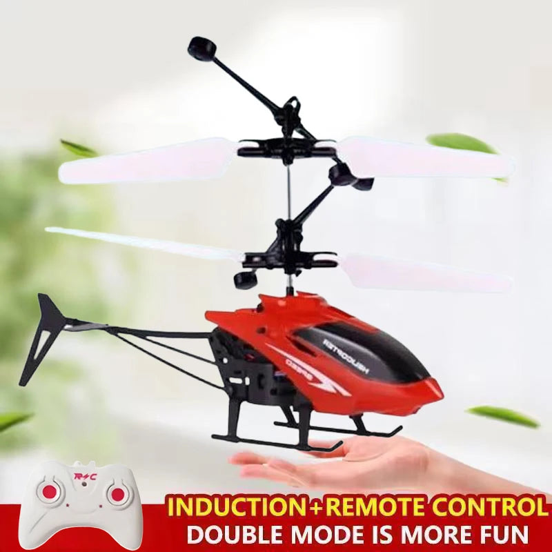 Rimoti Kontroli Helikopta Ndogo Inayohisi kwa Watoto