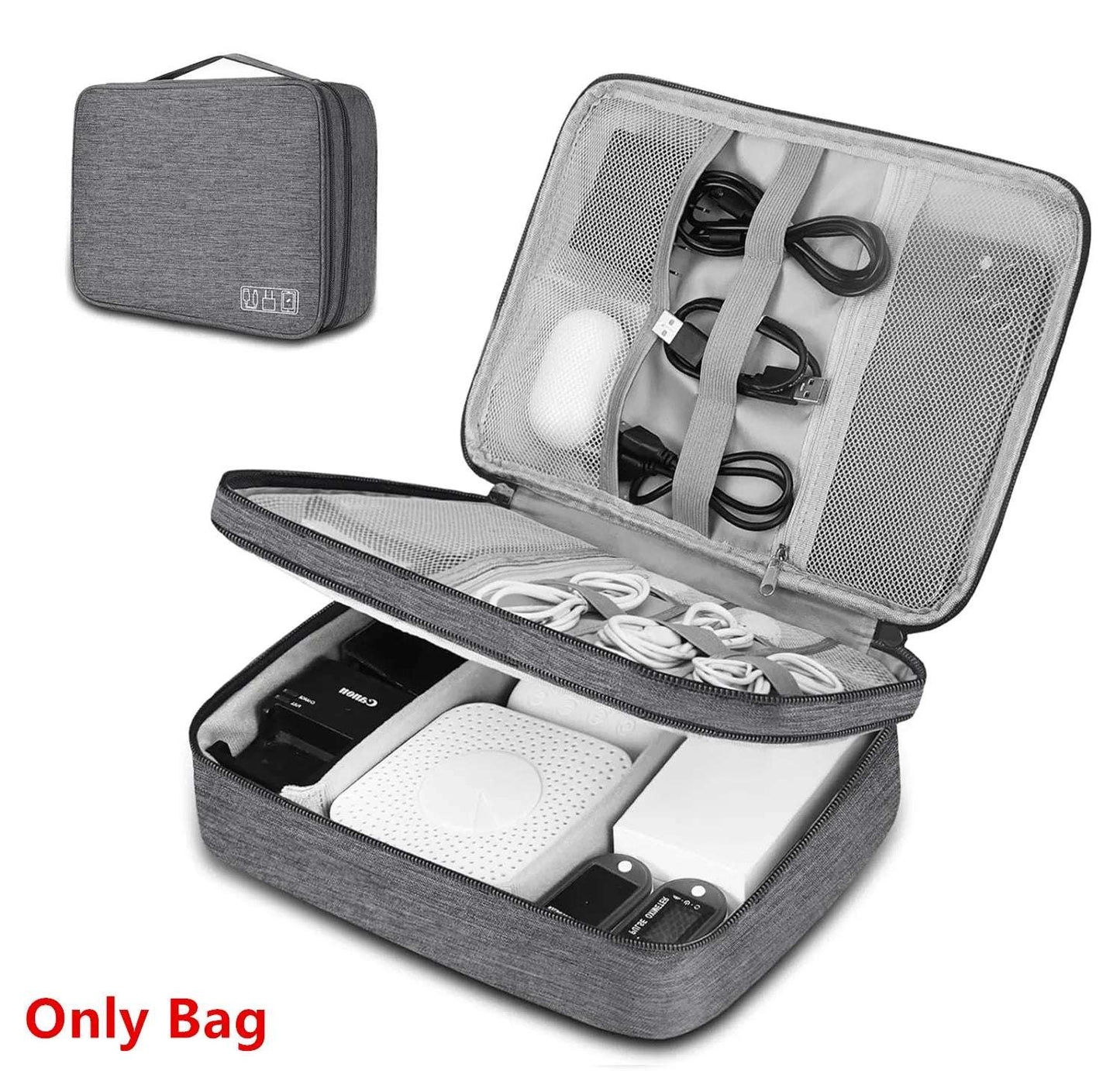 Waterproof Cable Storage Bag Travel Electronic Organizer
