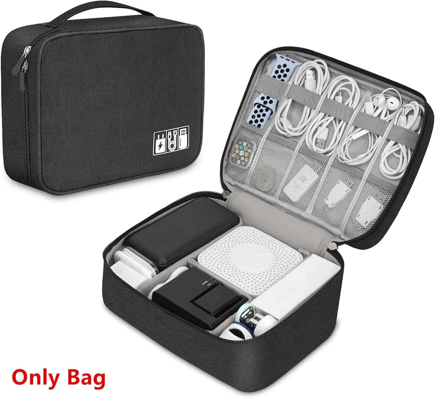 Waterproof Cable Storage Bag Travel Electronic Organizer