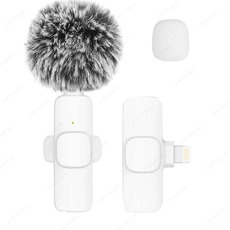 Maikrofoni ya Lavalier Isiyo na Waya Kwa iPhone Android Vloggers Pro