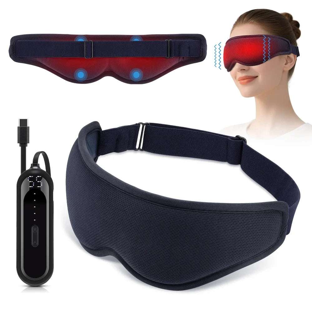 Steam Eye Mask Heated Massager Dry Eyes Travel Sleep Relief