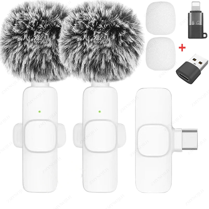 Maikrofoni ya Lavalier Isiyo na Waya Kwa iPhone Android Vloggers Pro