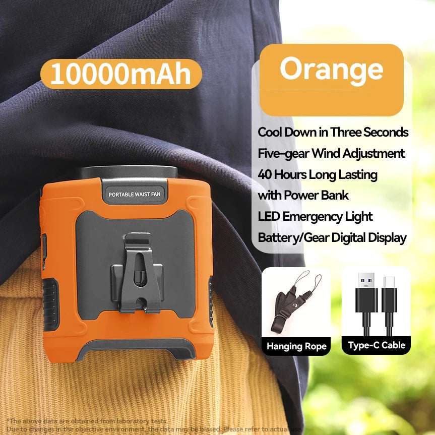 Outdoor Neck Fan 20000mAh Power Bank LED Light For Couriers