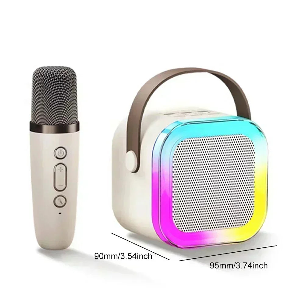 Bluetooth Karaoke Machine K12 Portable PA Kwa Mikrofoni ya Familia