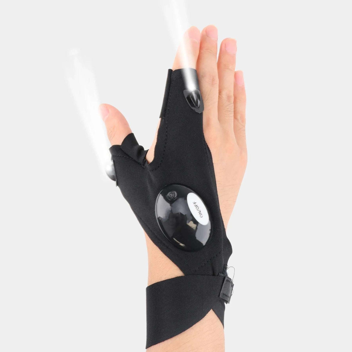 LED Half Finger Gloves Men Women Waterproof Night Fishing