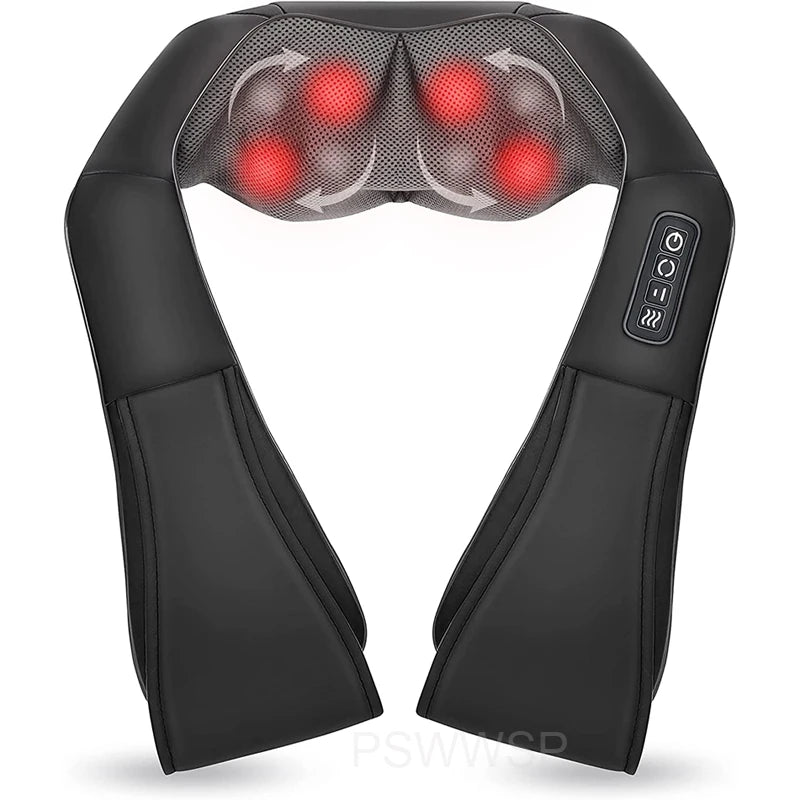 Shiatsu Nyuma Neck Shoulder Massager U Shape Pamoja na Joto Home