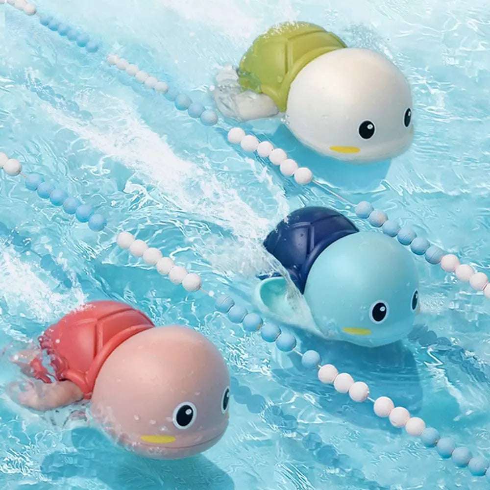 Baby Bath Toys Turtle Chain Set Water Play Fun for Kids