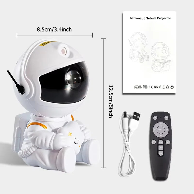 Astronaut Star Projector Galaxy Night Light Light Zawadi Kwa Watoto