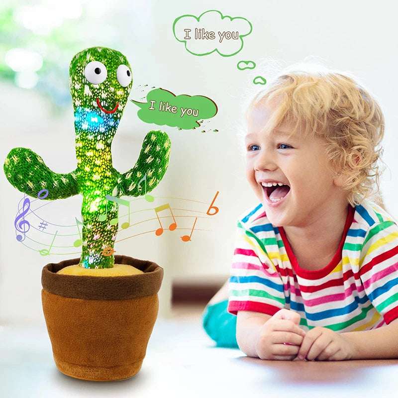 Dancing Cactus Talking Plush Toy 120 Song Speaker Kids Gift