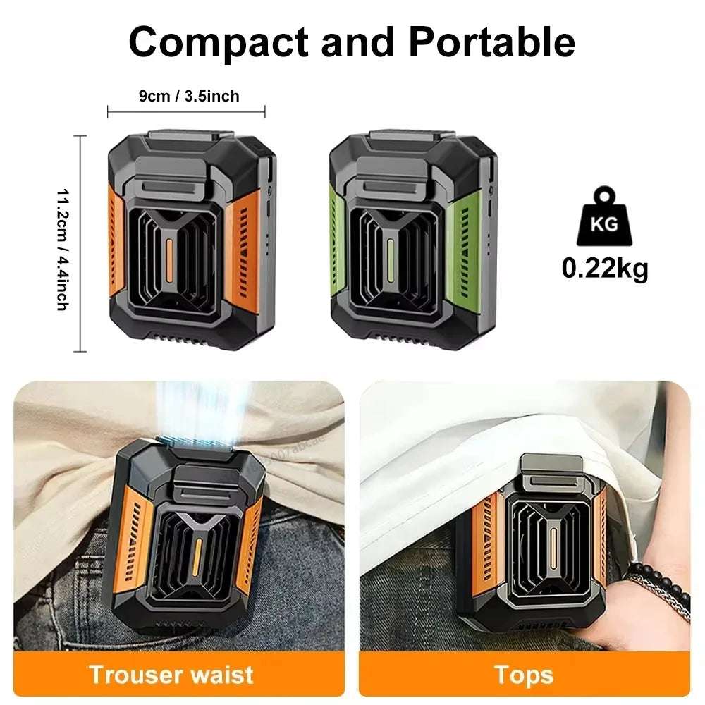 HOMFISH Wearable Neck Fan Clip Portable Power Bank Hiking