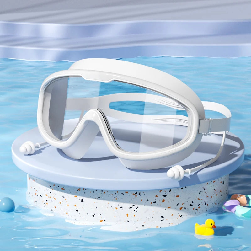 Miwaniko ya Kuogelea ya Watoto Kubwa Frame HD View Anti Fog Waterproof
