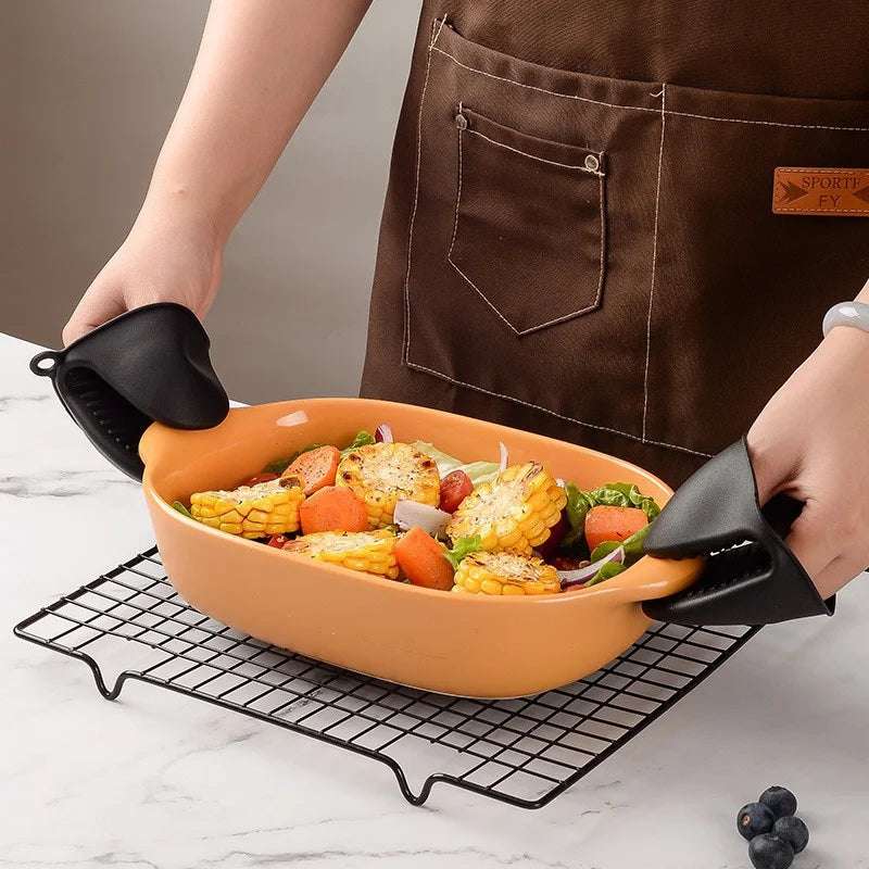 Silicone Oven Mitts Set Heat Resistant Non Slip for Cooks