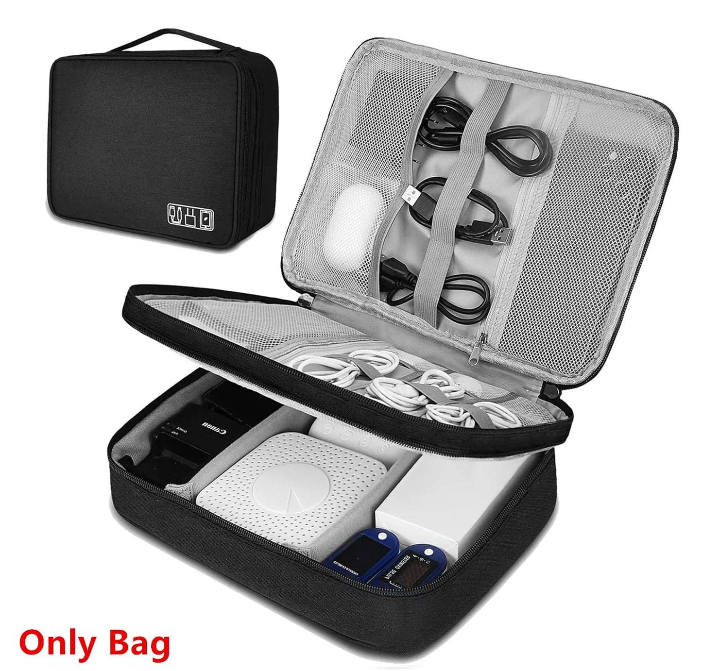Waterproof Cable Storage Bag Travel Electronic Organizer