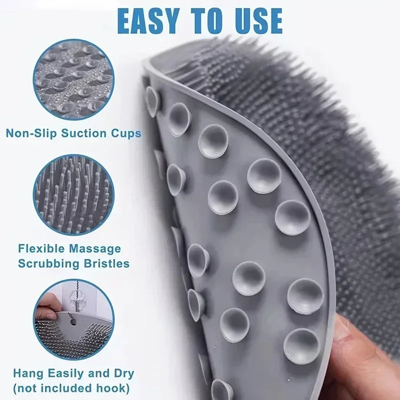Brashi ya Kuoga ya Silicone Isiyoteleza Inayochubua Mitanda ya Mguu Nyumbani