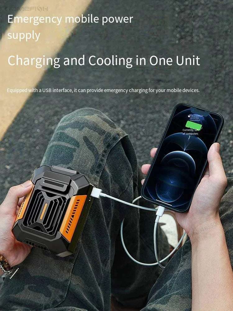 HOMFISH Wearable Neck Fan Clip Portable Power Bank Hiking