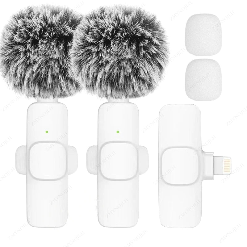 Maikrofoni ya Lavalier Isiyo na Waya Kwa iPhone Android Vloggers Pro