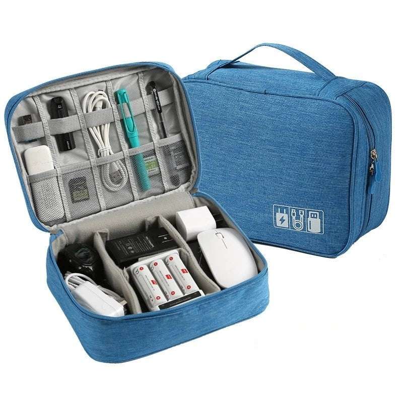 Waterproof Cable Storage Bag Travel Electronic Organizer