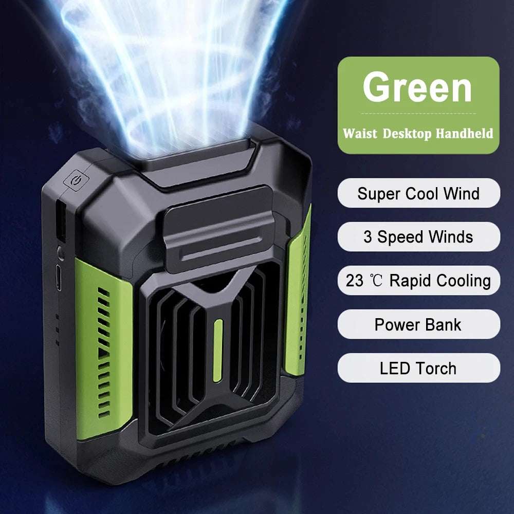 HOMFISH Wearable Neck Fan Clip Portable Power Bank Hiking