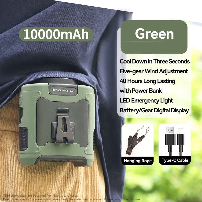 Outdoor Neck Fan 20000mAh Power Bank LED Light For Couriers