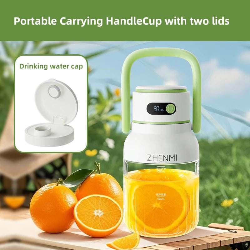 Portable Juicer USB C Rechargeable 33oz Vessel On The Go