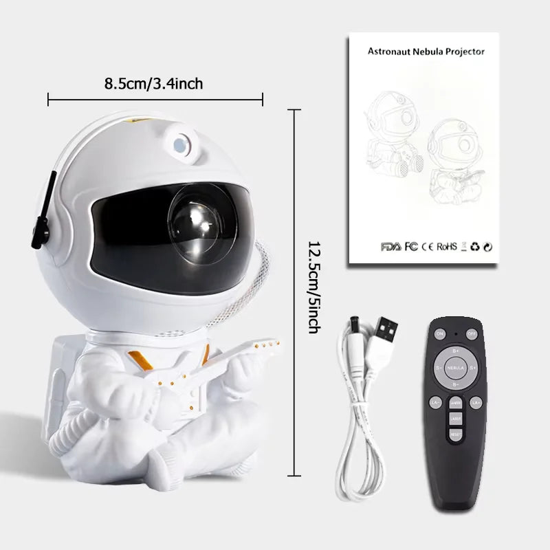 Astronaut Star Projector Galaxy Night Light Light Zawadi Kwa Watoto