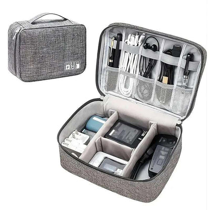 Waterproof Cable Storage Bag Travel Electronic Organizer