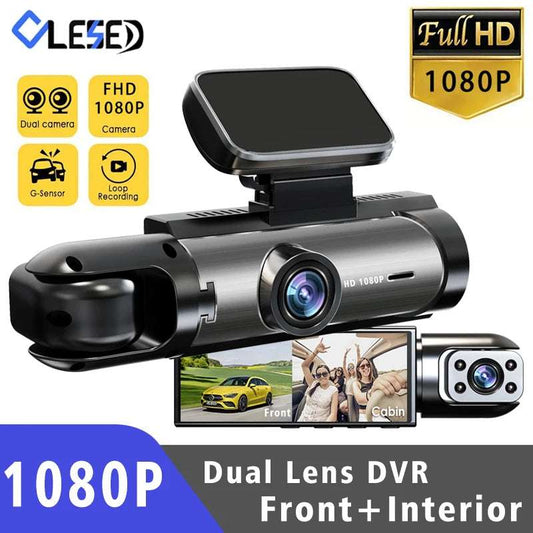 Dual Lens Dash Cam FHD 1080P Car DVR With Built In Screen