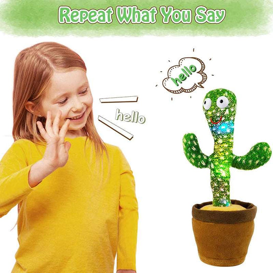 Dancing Cactus Talking Plush Toy 120 Song Speaker Kids Gift