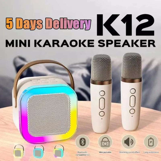 Bluetooth Karaoke Machine K12 Portable PA For Family Mics