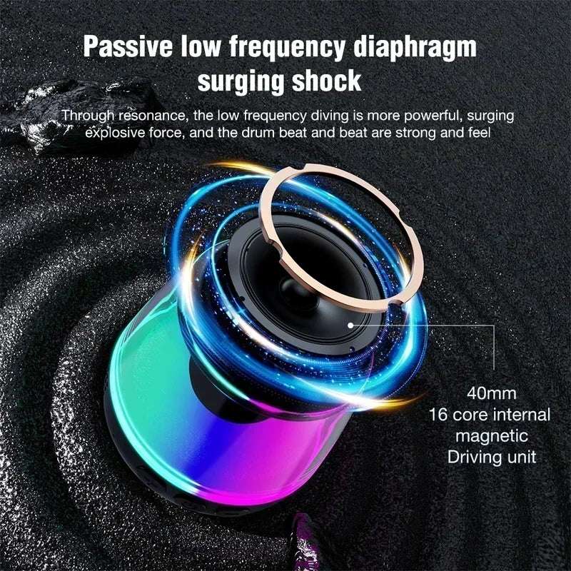 Magnetic Bluetooth Speaker RGB Portable On The Go Audio