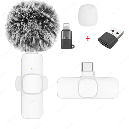 Maikrofoni ya Lavalier Isiyo na Waya Kwa iPhone Android Vloggers Pro