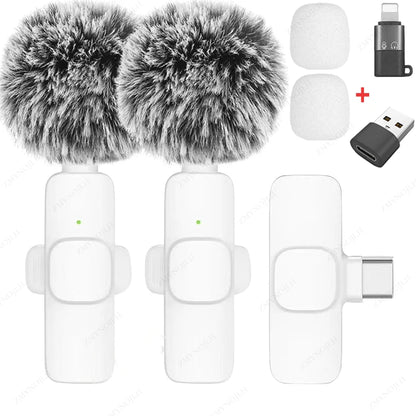 Maikrofoni ya Lavalier Isiyo na Waya Kwa iPhone Android Vloggers Pro