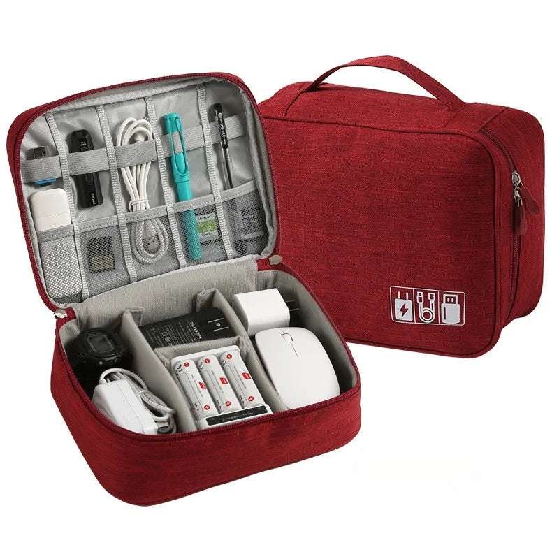 Waterproof Cable Storage Bag Travel Electronic Organizer