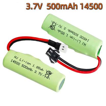 SM/JST/XH2.54 plug 3.7V 500mAh Li-ion Battery 14500/USB charger For R/C Stunt Dump Car/R/C Twist- Desert Cars R/C Climbing cars