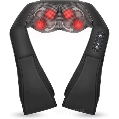 Shiatsu Nyuma Neck Shoulder Massager U Shape Pamoja na Joto Home