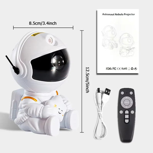 Astronaut Star Projector Galaxy Night Light Light Zawadi Kwa Watoto