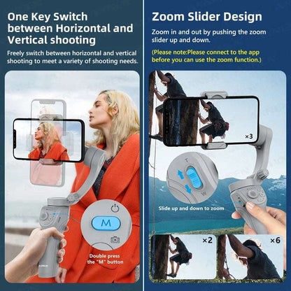 AXNEN HQ6 Smart 3Axis Smartphone Gimbal Vloggers Fill Light