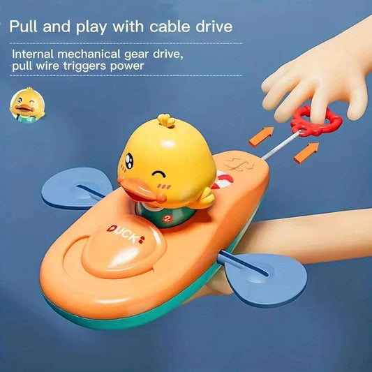 Little Yellow Duck Kayak Bath Toy For Kids Pool Playtime Fun