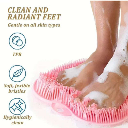 Silicone Bath Brush Non Slip Exfoliating Foot Spa Mat Home