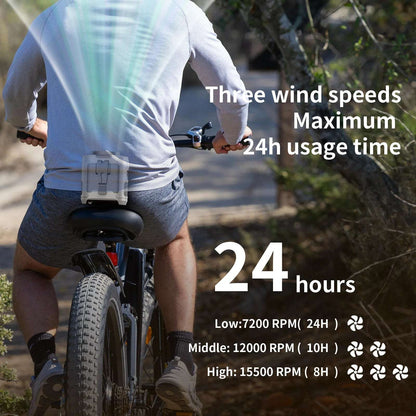 Outdoor Neck Fan 20000mAh Power Bank LED Light For Couriers