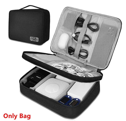 Waterproof Cable Storage Bag Travel Electronic Organizer