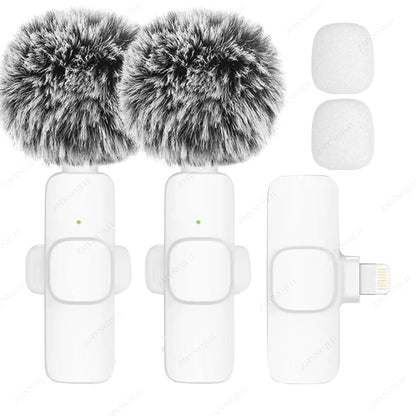 Maikrofoni ya Lavalier Isiyo na Waya Kwa iPhone Android Vloggers Pro