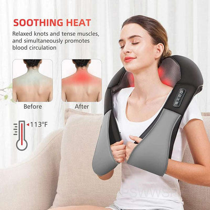 Shiatsu Back Neck Shoulder Massager U Shape With Heat Home