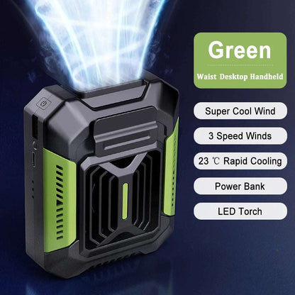 HOMFISH Wearable Neck Fan Clip Portable Power Bank Hiking