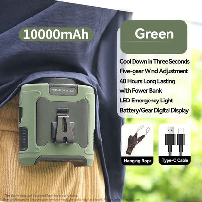 Outdoor Neck Fan 20000mAh Power Bank LED Light For Couriers